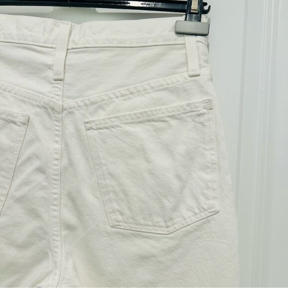 Madewell Women's High-Rise Long Denim Shorts in Tile White Style#AO207 Sz. 24 - Picture 8 of 12